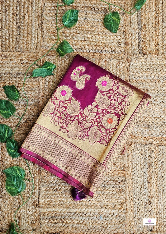Mrinalini - Organza Meenakari - Banarasi Silk Saree