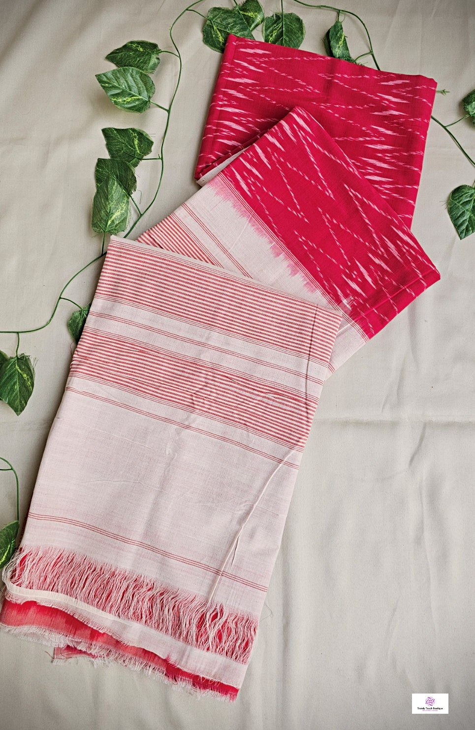 RED MALHAR - POCHAMPALLY COTTON IKKAT - HANDLOOM SAREE