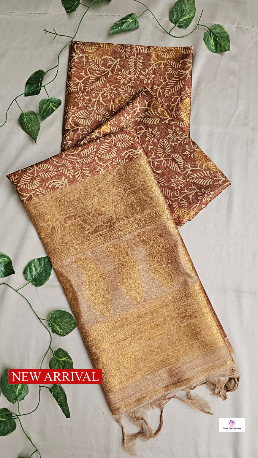 Golden Castle - Semi Tussar Silk Saree