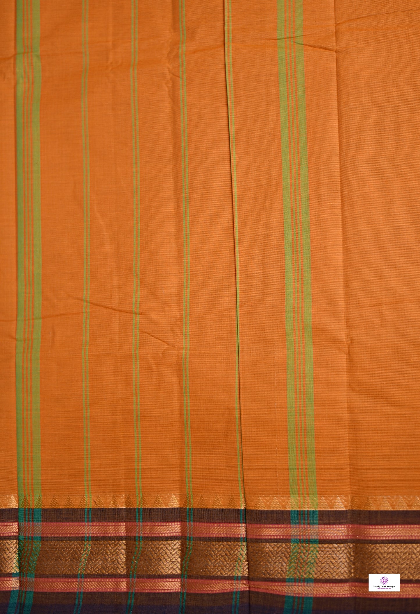 chettinad cotton sarees regular wear orange and brown