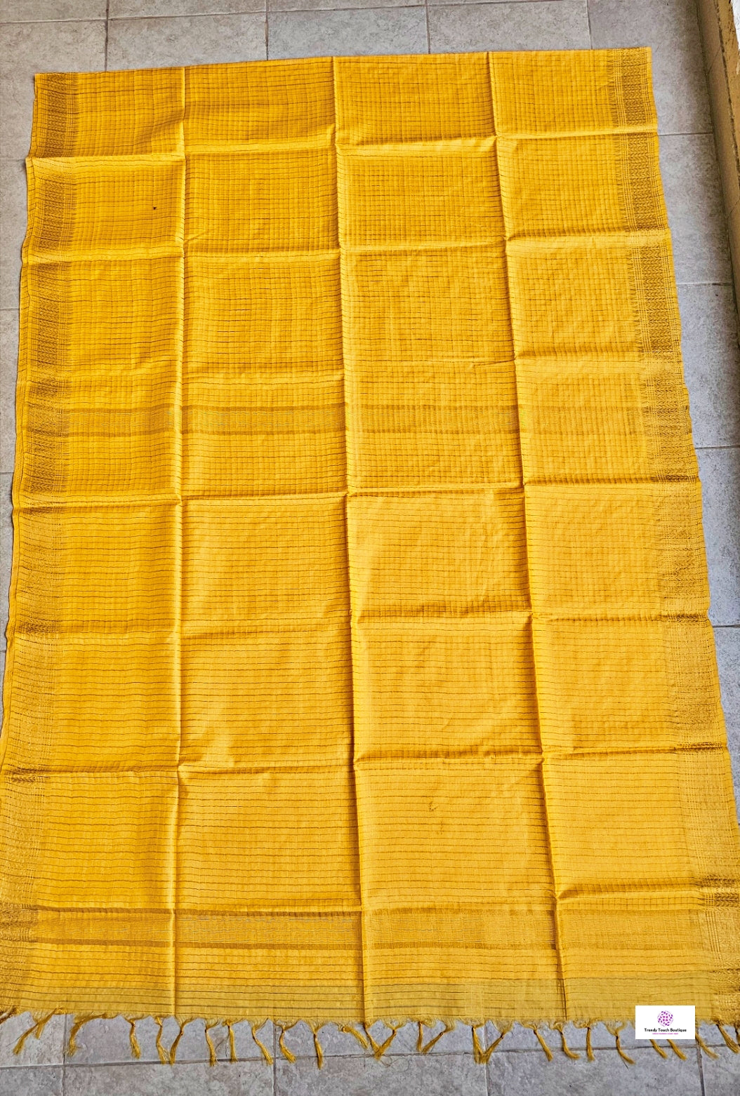 SUNSHINE - MANGALAGIRI SEMI PATTU SAREE - YELLOW