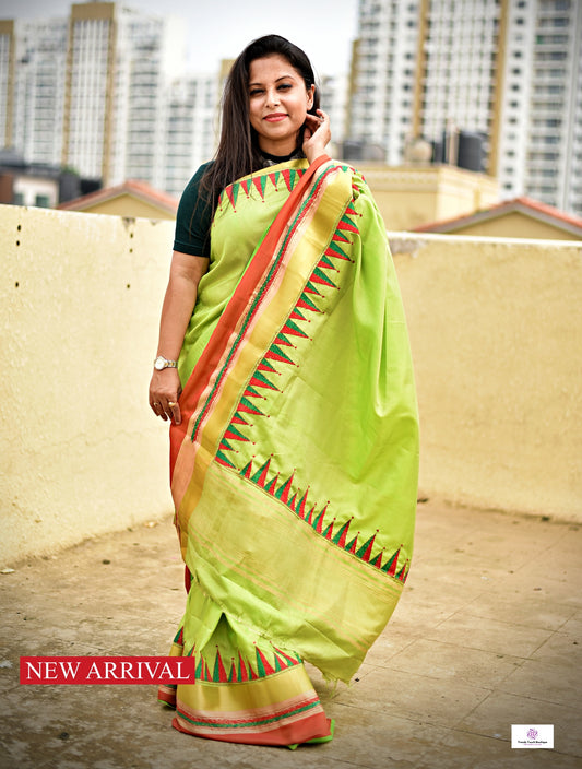 Absynthe - Kantha Work - Katan Silk Saree