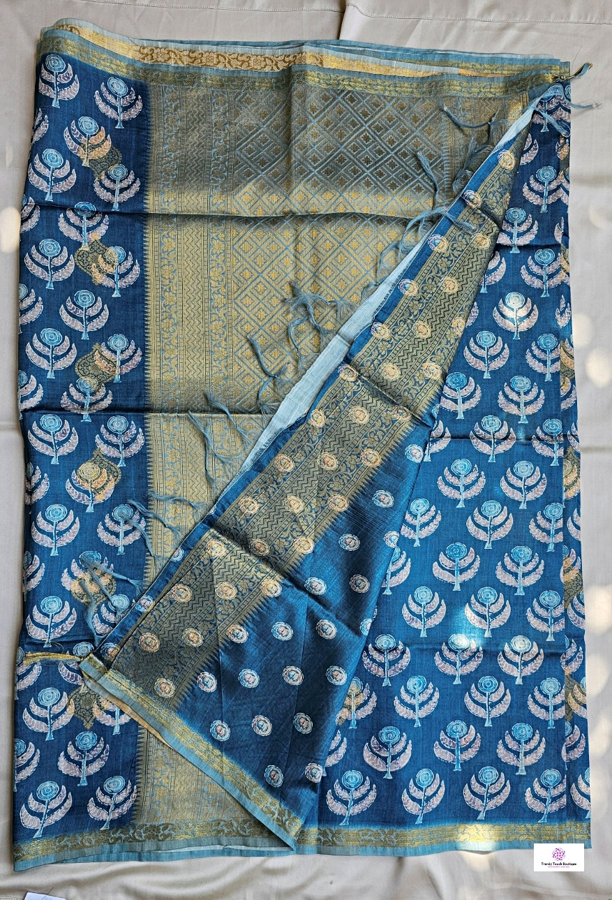 Gagan - Semi Tussar Silk Saree