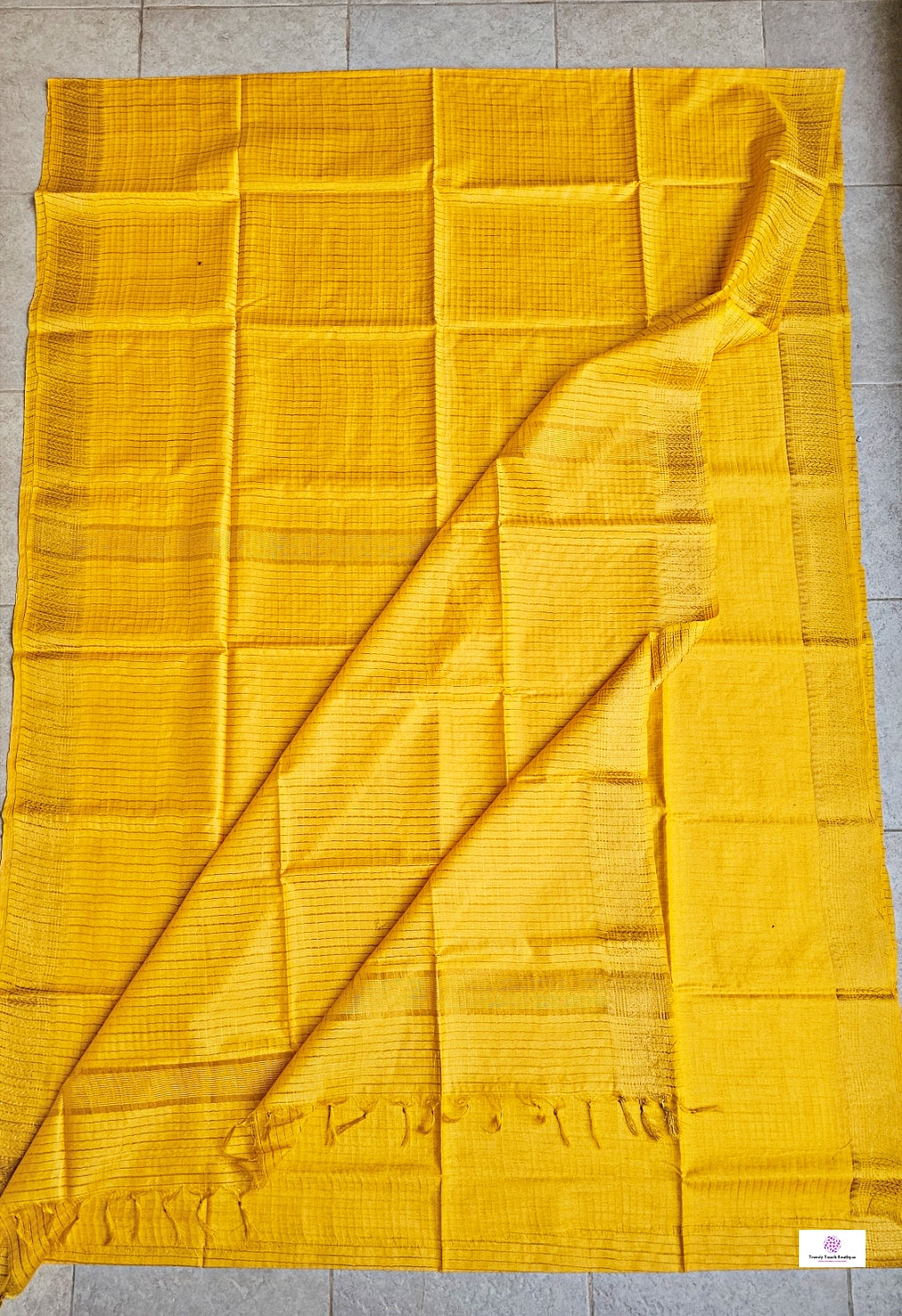 SUNSHINE - MANGALAGIRI SEMI PATTU SAREE - YELLOW