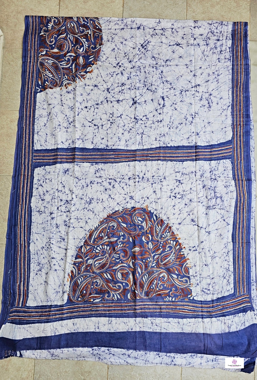ANTARA - KANTHA STITCH BATIK COTTON SAREE