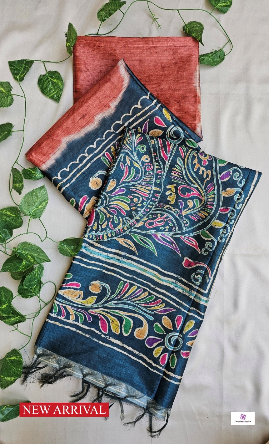 ANKANA - BATIK (DIGITAL PRINT) - SEMI TUSSAR SILK