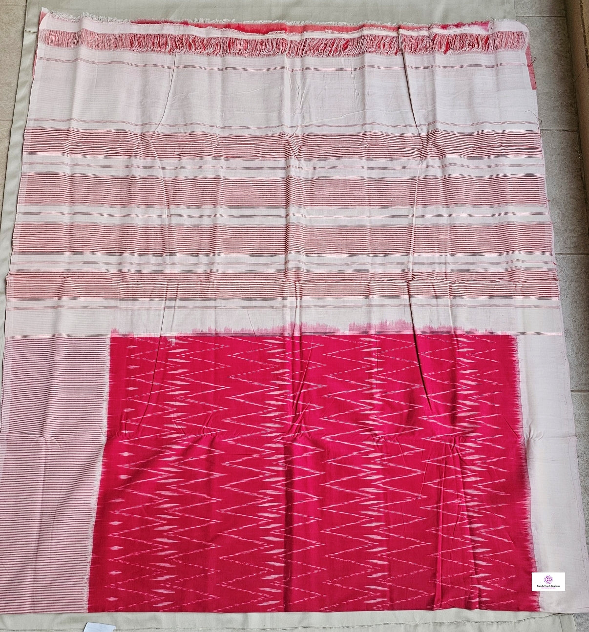 RED MALHAR - POCHAMPALLY COTTON IKKAT - HANDLOOM SAREE