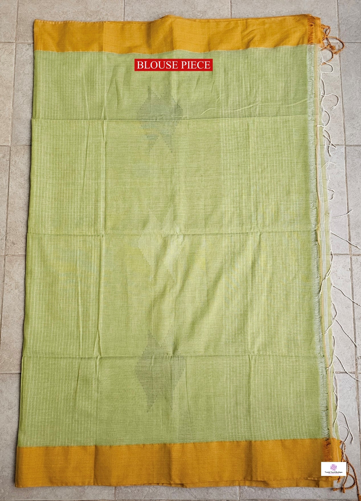 Pista Pesto – Jamdani Handloom - Cotton Saree