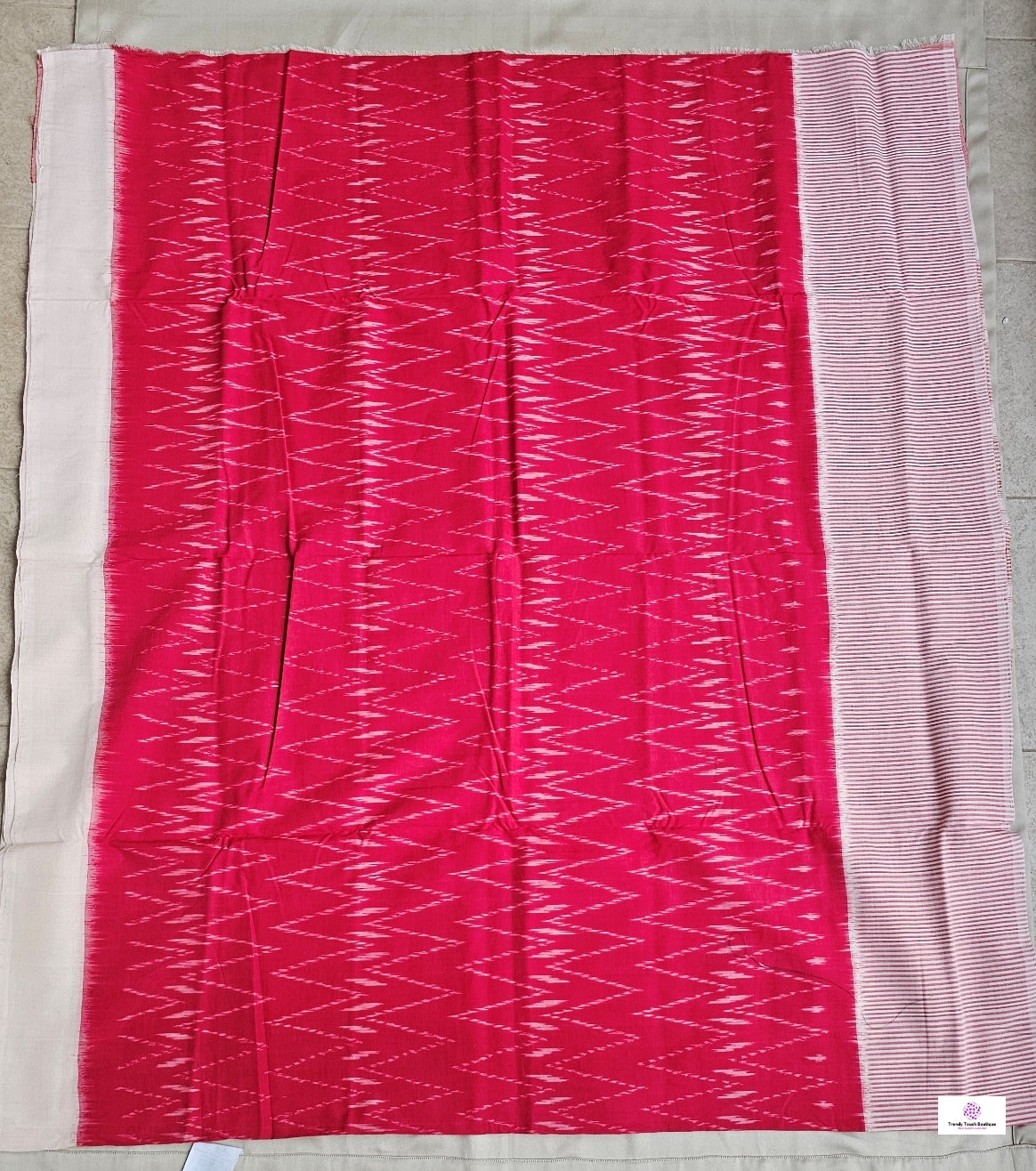 RED MALHAR - POCHAMPALLY COTTON IKKAT - HANDLOOM SAREE