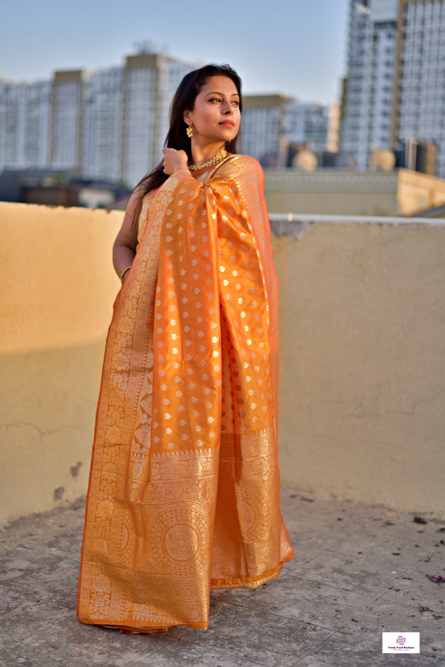 Swarno – Ochre Yellow - Banarasi Silk Saree