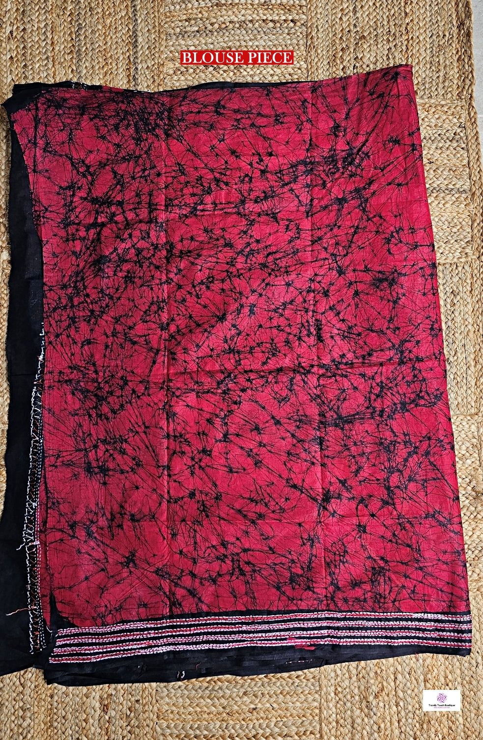 Romance - Kantha Work & Hand Batik - Cotton Saree