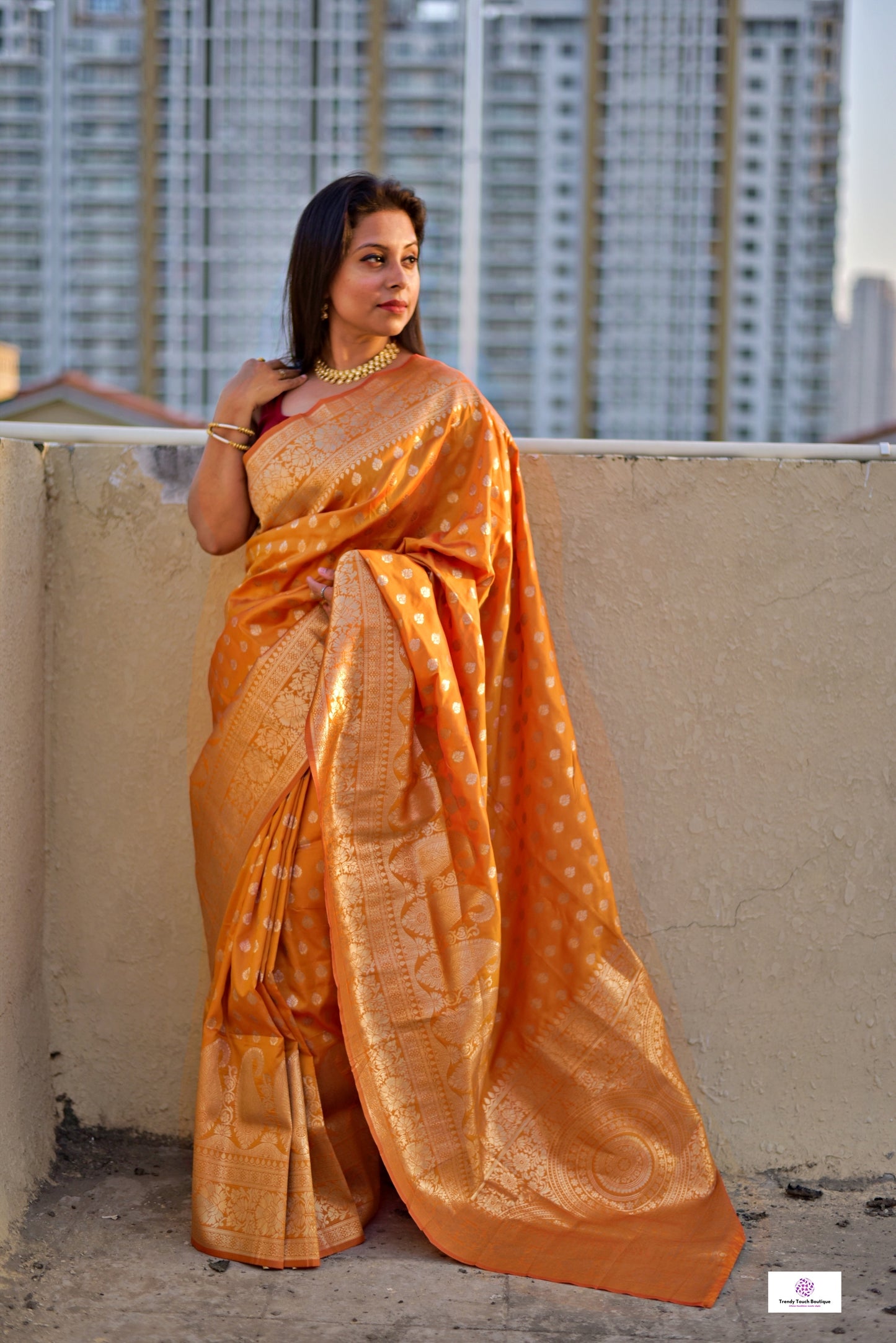 Swarno – Ochre Yellow - Banarasi Silk Saree