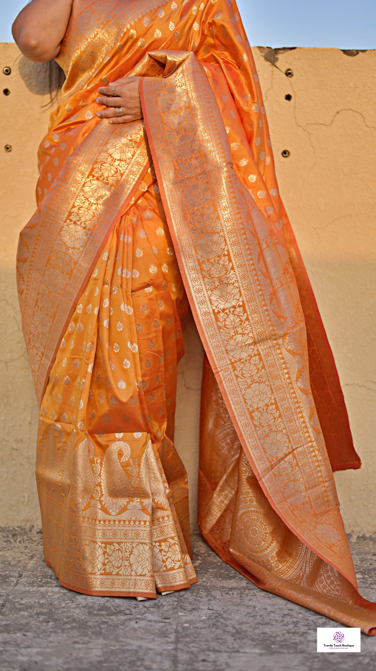 Swarno – Ochre Yellow - Banarasi Silk Saree