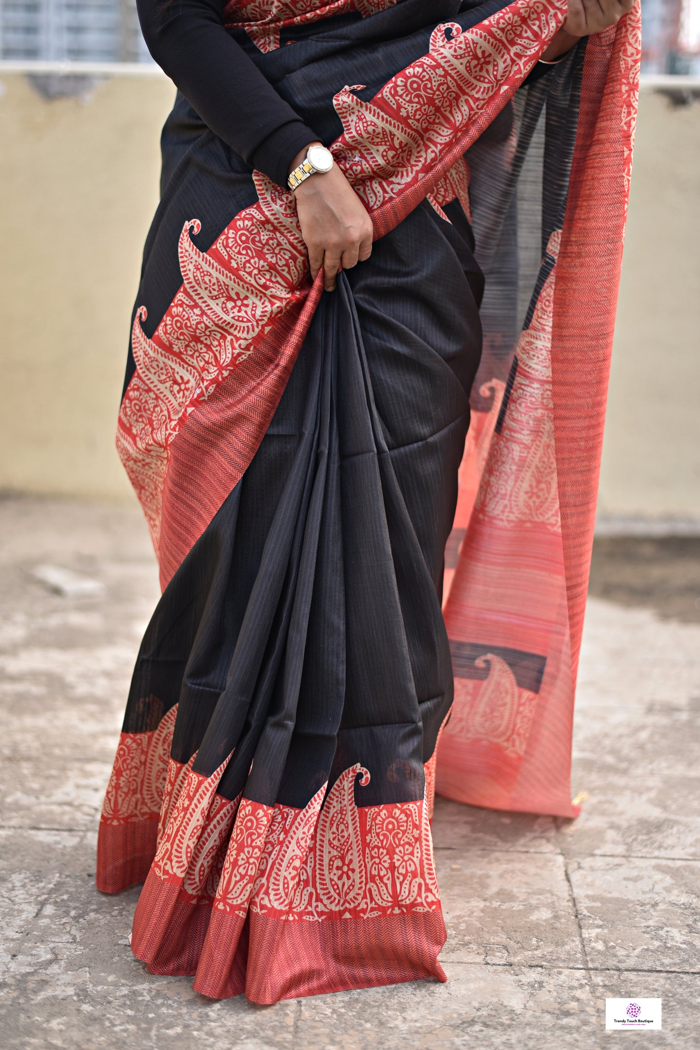 Paisley - Semi Tussar Silk Saree