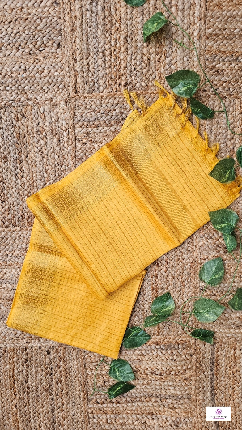 SUNSHINE - MANGALAGIRI SEMI PATTU SAREE - YELLOW