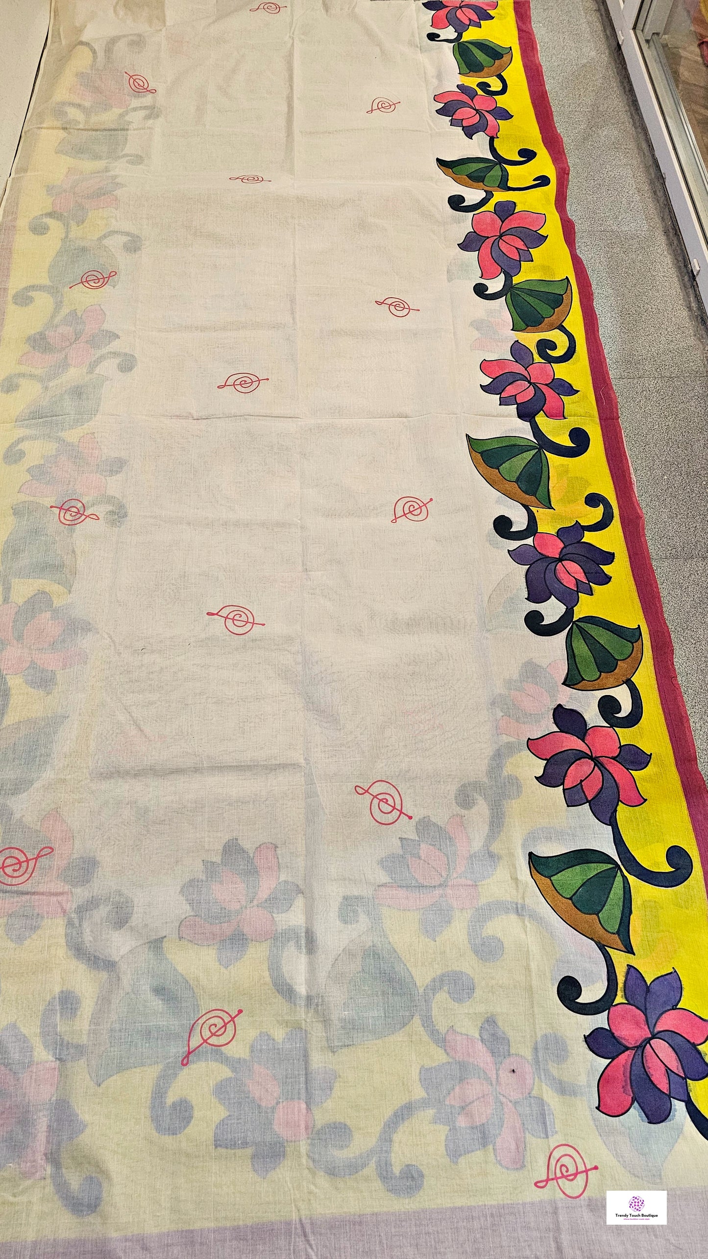 Dhwaani - Handpainted - Pure Cotton Saree