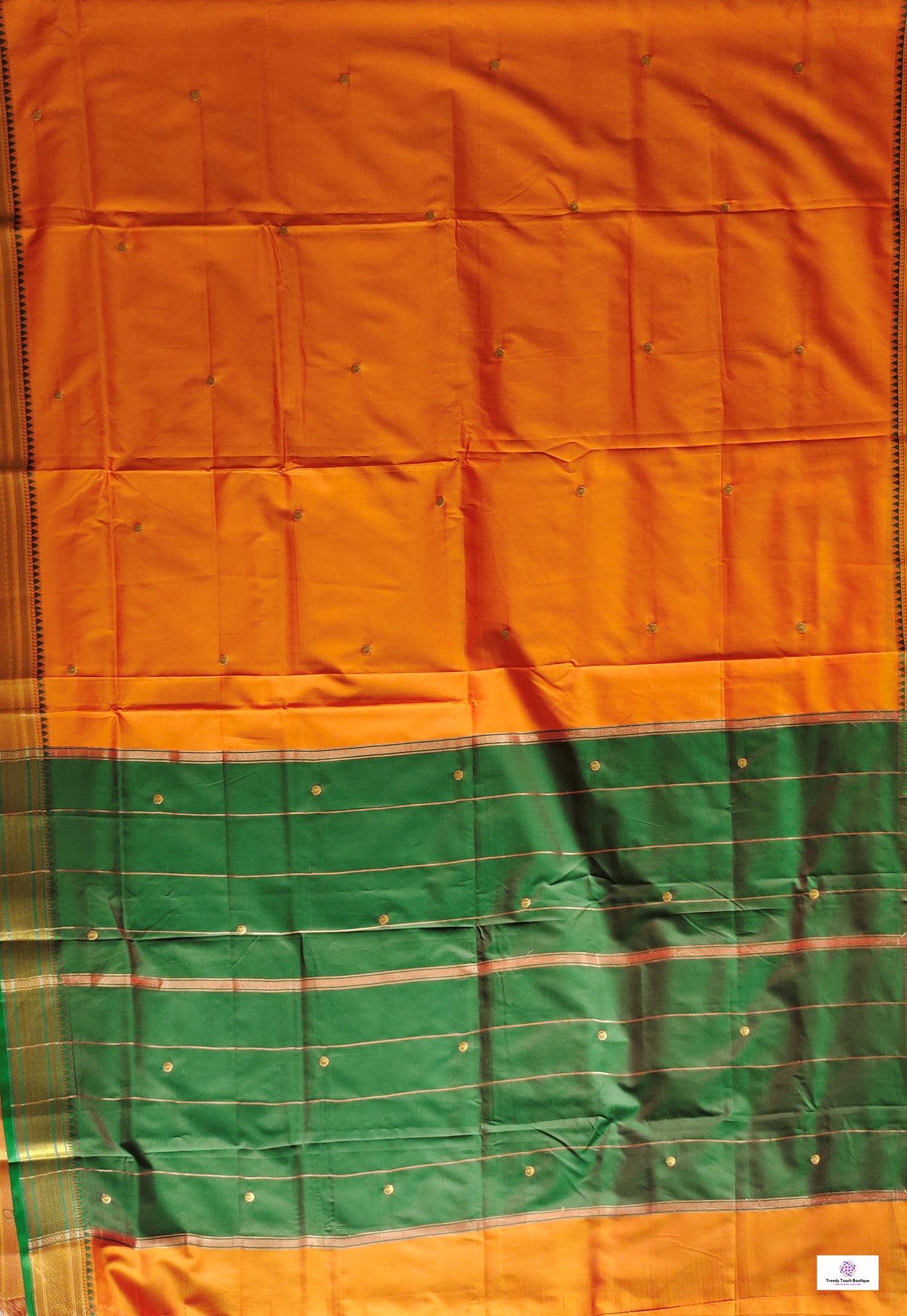 Tropical Sunset - Katan Silk Saree