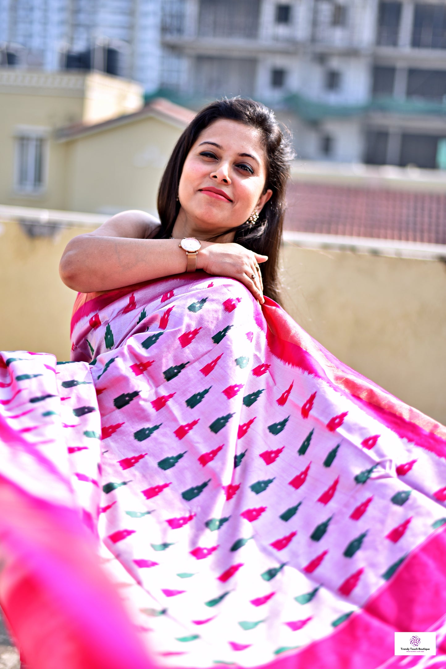 Deepika – Pochampally Ikkat Handloom Pure Silk (with Silk Mark)