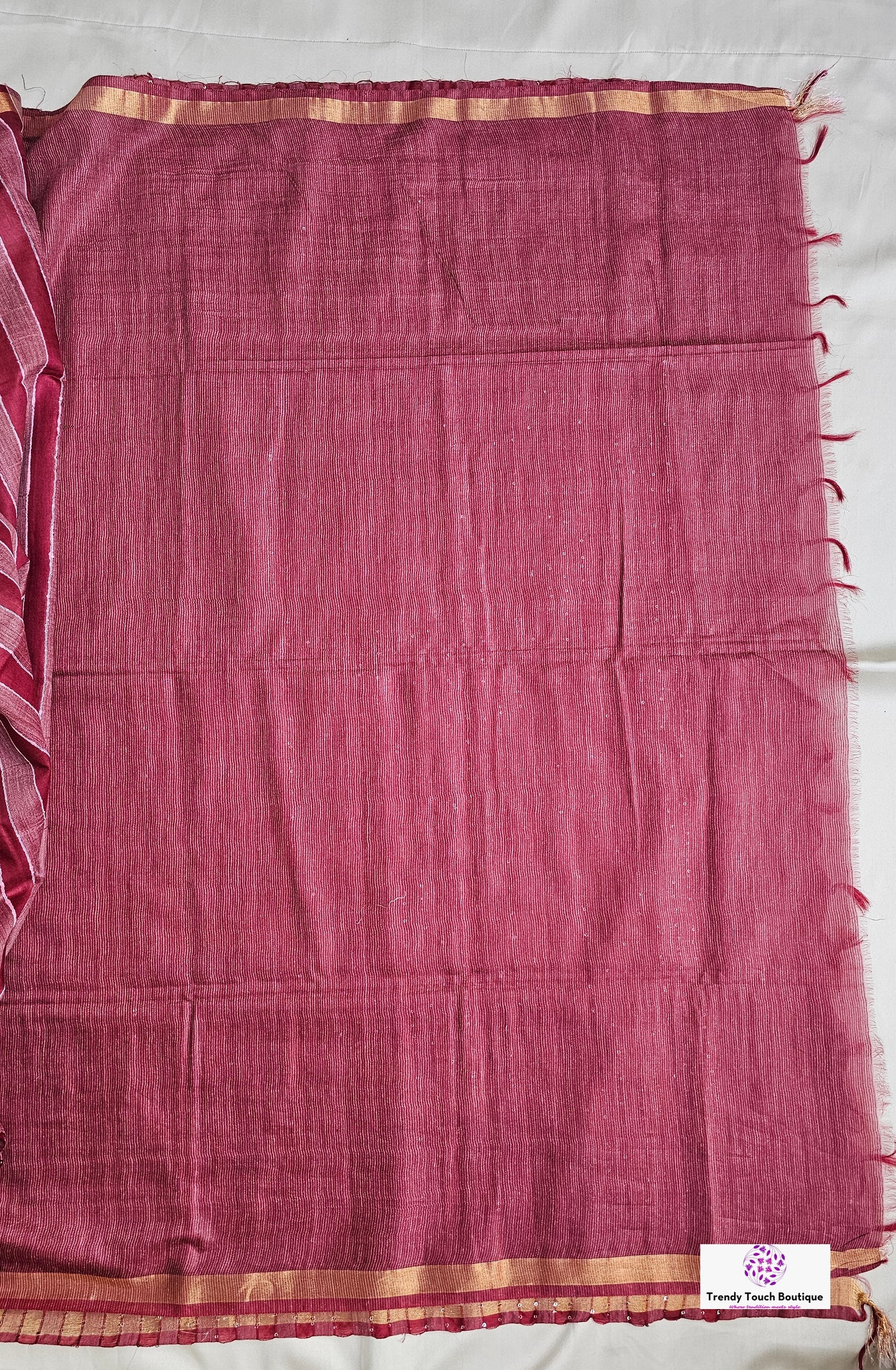 Stripe – Sequins Stud - Banswara Silk Saree