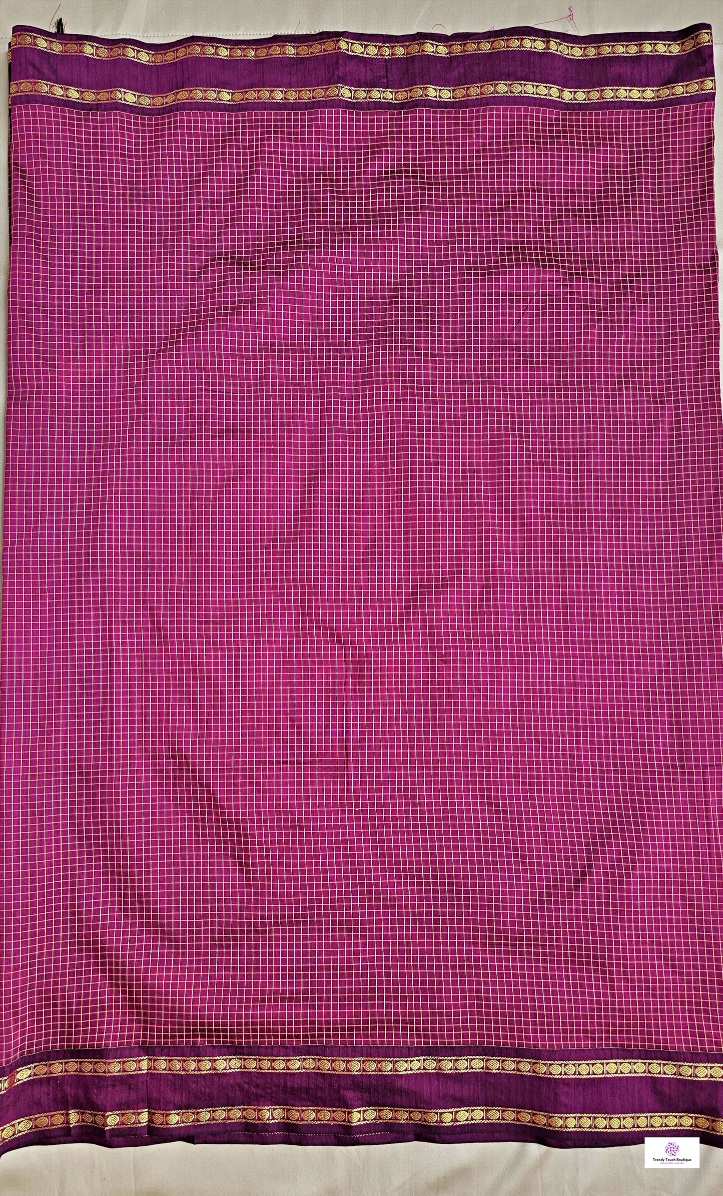 Check cotton silk Gadwal magenta and muthukattam saree south silk saree with running blouse piece soft festive wear saree office wear saree best price