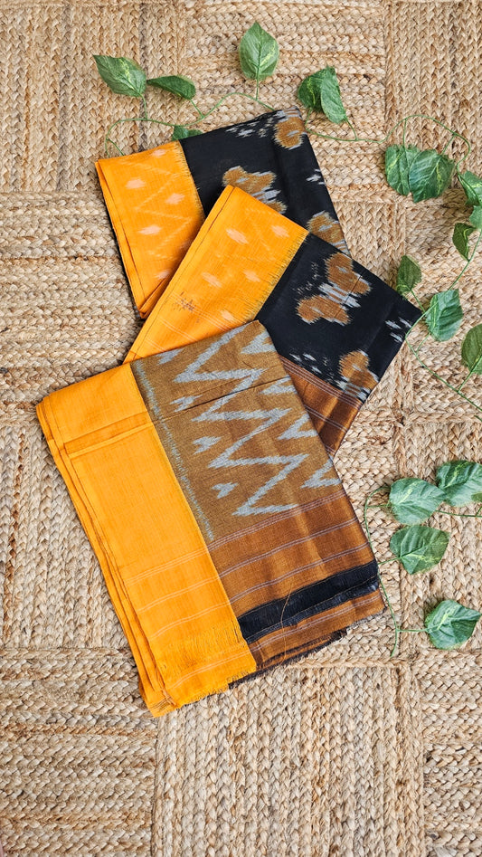 Butterfly - Handloom Pochampally Ikkat - Cotton Saree