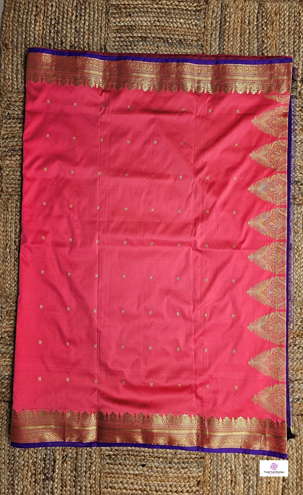 Sloka - Peach Purple - Soft Silk Saree