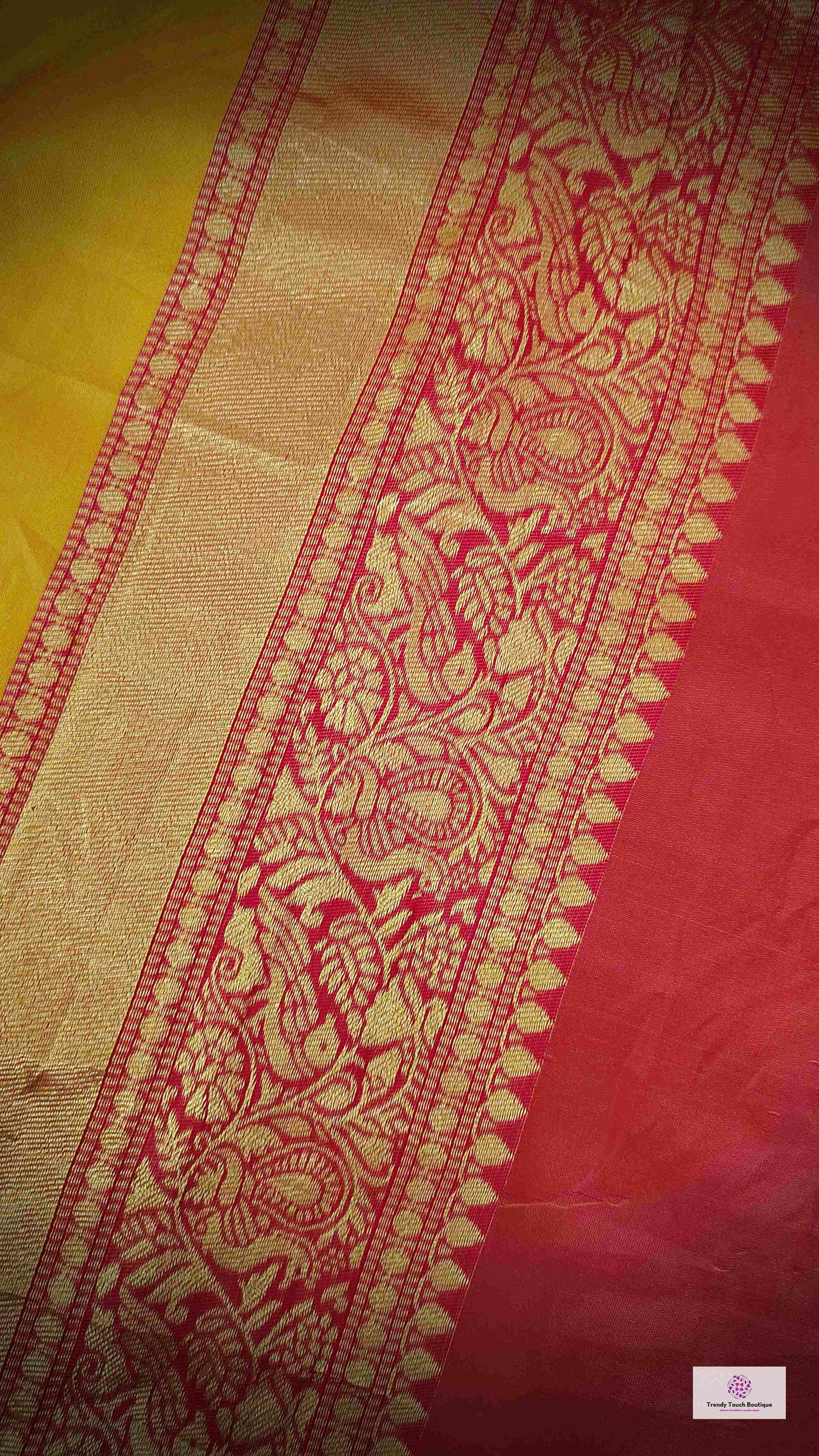 lightweight lichi silk yellow pink saree wedding and marriage celebration haldi ceremony sarees online