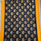 pochampally ikkat cotton handloom saree for office and casual outing summer special in black and orange with ikkat blouse piece
