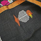 Black Birdy - Jamdani Handloom - Linen Saree