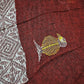 Maroon Birdy - Jamdani Handloom - Linen Saree