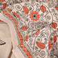 kantha handembroidered pure cotton designer statement dupatta for kurti styling in summer Holi sale best price white orange floral handcrafted