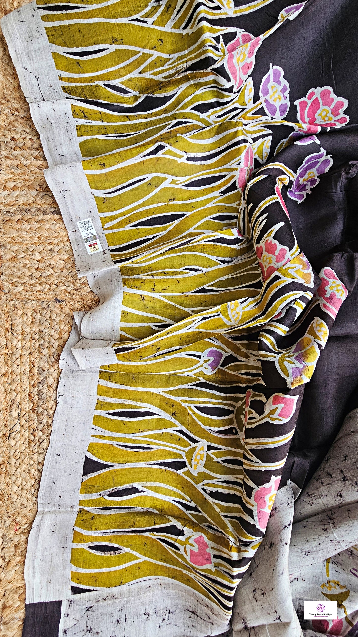 Jal Tarang – Handloom Wax Hand Batik Pure Mulberry Silk (Silk Mark Certified)