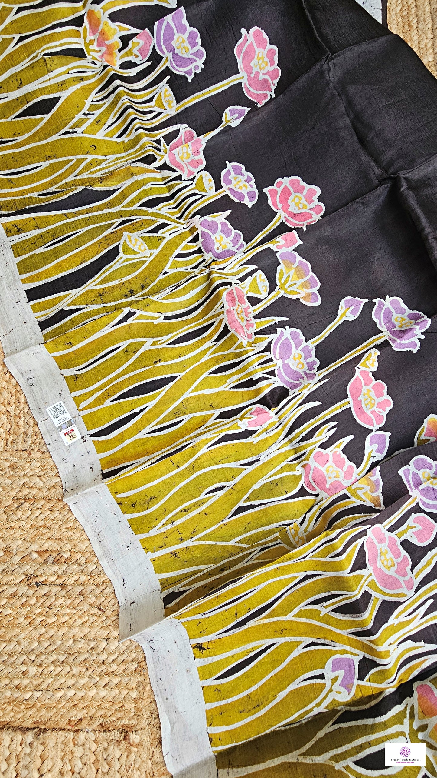 Jal Tarang – Handloom Wax Hand Batik Pure Mulberry Silk (Silk Mark Certified)