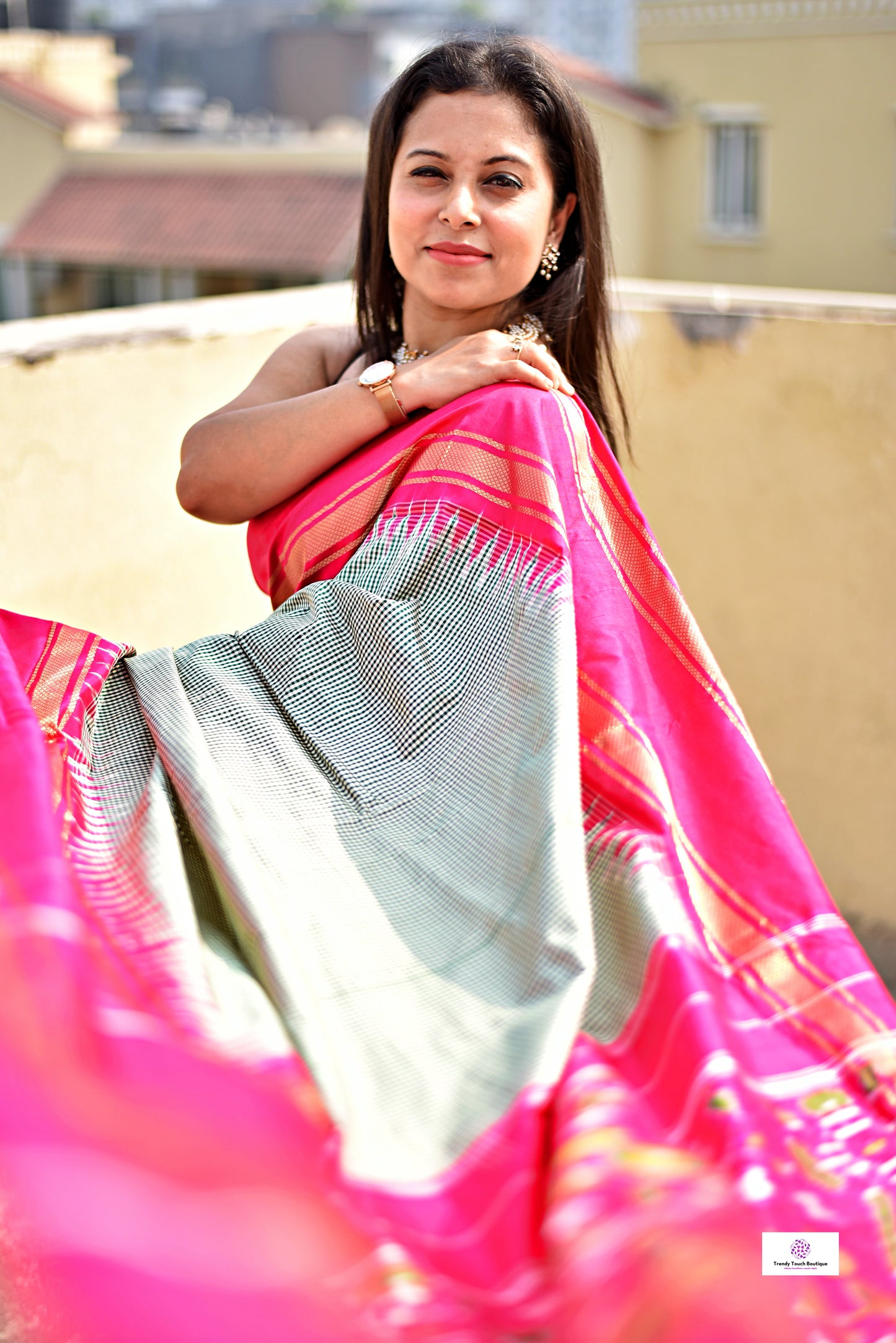 Ayesha – Pochampally Ikkat Handloom Pure Silk (with Silk Mark)