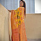 BINODINI - SOFT SILK SAREE (YELLOW & ORANGE & RED)