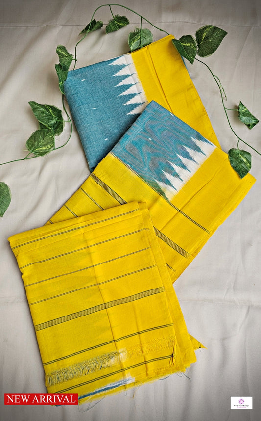 MAHEK - POCHAMPALLY COTTON IKKAT - HANDLOOM SAREE