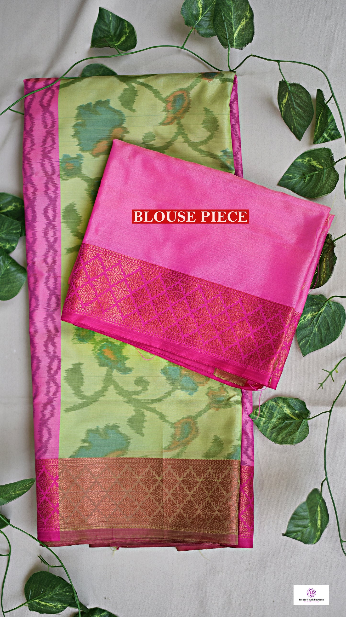 Nutan - Ikkat Print - Silk Saree