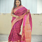 Kanjivaram styled pink copper zari work party wear special occasion saree for wedding function or bridal gift