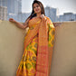 BINODINI - SOFT SILK SAREE (YELLOW & ORANGE & RED)