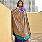 HRIDAY - KATAAN SILK - (VIOLET-RAMA GREEN)