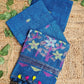 FLORALS - LINEN JAMDANI HANDLOOM SAREE (BLUE)