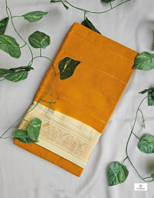 Turmeric - Madurai Sungudi Cotton Saree