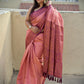 peach color pattu silk saree for wedding soft silk saree online marriage function contrast brocade work with blouse piece kubera pattu silk saree soft silk