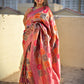 Wedding and bridal function wear saree pink banarasi silk affordable party wear saree zari work rangkat marriage function saree
