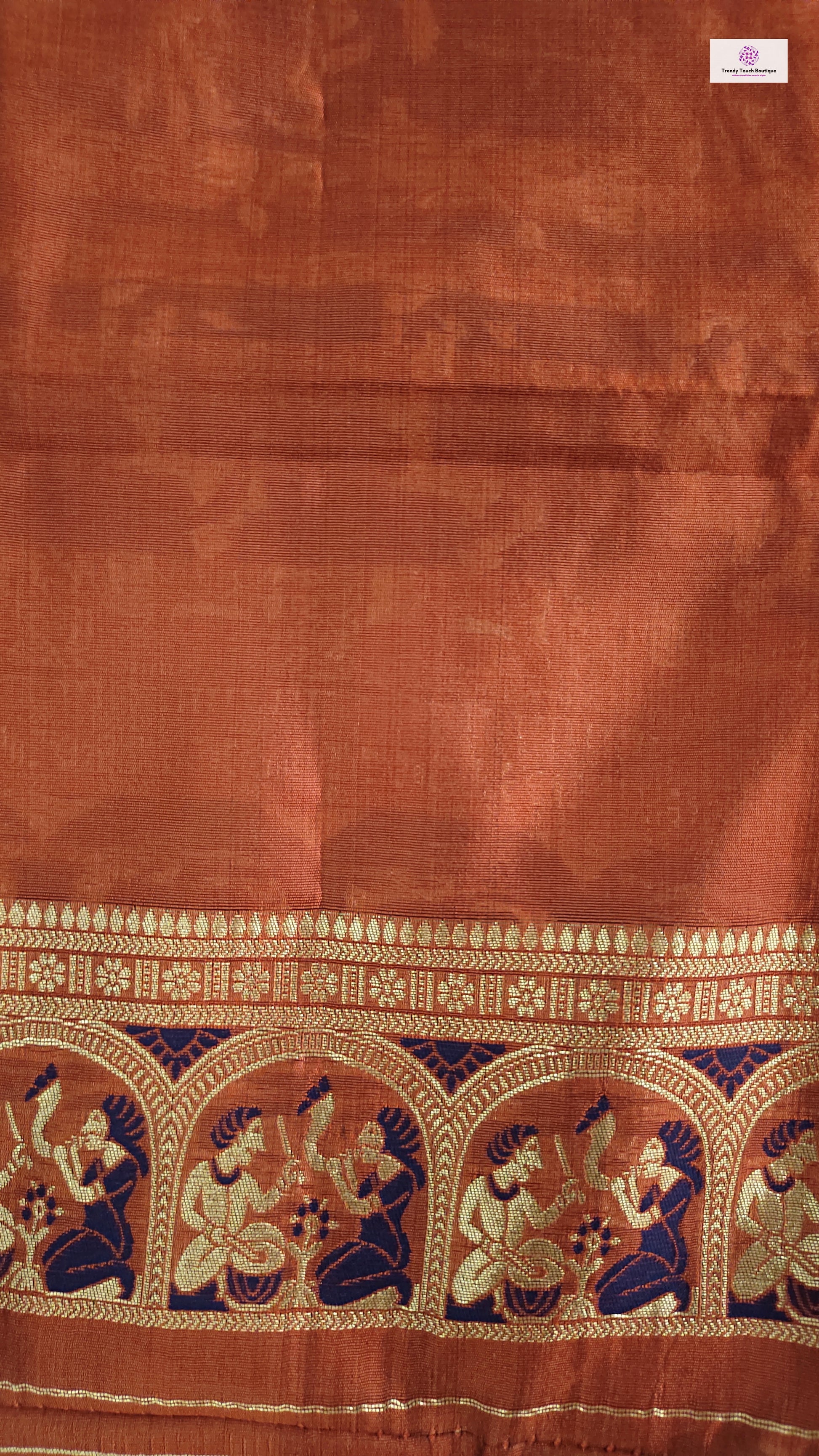 Baluchari silk lightweight saree bridal wedding gift partywear red orange color best price online