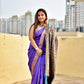 HRIDAY - KATAAN SILK - (VIOLET-RAMA GREEN)