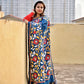 kantha stitch blue designer blended bangalore silk saree with floral motif for wedding, marriage, special celebration or anniversary with blouse piece in best price