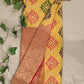 BINODINI - SOFT SILK SAREE (YELLOW & ORANGE & RED)