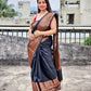 RAJANI - KATAAN SILK (BLACK- COPPER ZARI)