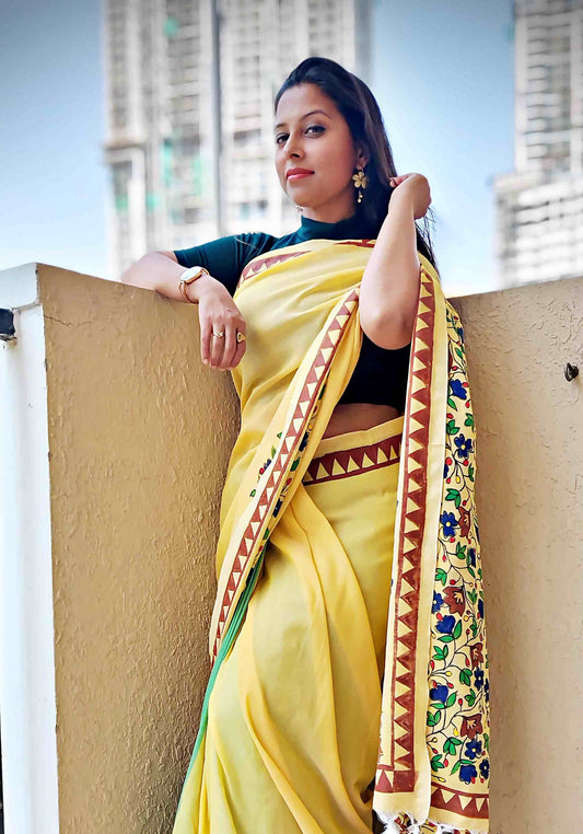 SUMMER - HANDPAINTED - COTTON HANDLOOM - MADE TO ORDER